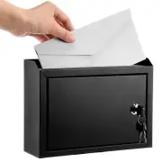 Metal Suggestion Box with Lock Locked Mail BoxWall Mounted Mailbox Drop Box w...