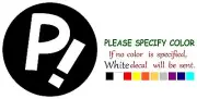 FLCL P Graphic Die Cut decal sticker Car Truck Window Laptop Tablet Symbol 6"