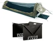 Adventure Kings Single Swag - Kwiky 50mm Mattress + Portable Steel Fire Pit