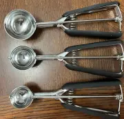 Cookie Dough Scoop Set 3PCS Stainless Steel Ice Cream Scooper Non-Slip Grip