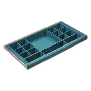 B Series Pull Out Wardrobe Storage Tray - Fits 900mm Cabinet - Multiple Sections - Teal Finish