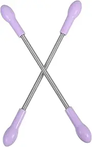 VALICLUD 2Pcs Portable Spring Epilator Facial Hair Removal Tool Quick and Threading Device for Smooth Skin Stainless Steel Design No Batteries Required Hypoallergenic