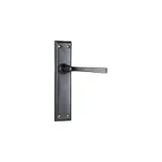 Tradco Menton Lever Door Handle on Long Backplate Antique Copper