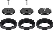 Commercial Spray Valve Repair Kit, 3 Pack Pre-Rinse Sprayer Spray Face Bumper and Screw Repair Part for All Commercial Faucet Sink Dish Sprayer Valve, Black