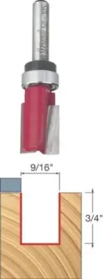 Freud 50-105 9/16-In Diameter Top Bearing Flush Trim Router Bit w .25Inch Shank