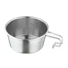 Single-layer Coffee Cups Drinkwares for Outdoor Camping 450ML Pot Silver