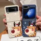 For Samsung Galaxy Z Flip6 Flip5 4 3 Christmas Shockproof TPU Leather Case Cover
