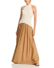 Solid & Striped Soglio Halter Maxi Dress