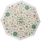 Marble Top Side Table Paua Shell Handmade Inlay Marquetry Cyber Monday Art H2483