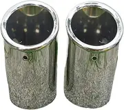 Muffler tip, Car Exhaust Tip Muffler TIP Cover Compatible Compatible Compatible For VW Scirocco Stainless Steel Auto Accessories Carbon Fiber Cover Tips Protector(1.4T Silver 1Pair)