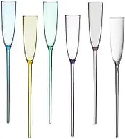 Maciun Champagne Flutes for Pool, Floating Wine Glasses Pool Side Flutes for Champagne - Novelty Drinkware Juice Beverage Summer Drinking Goblet for, Picnic, Barbecue