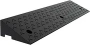 Heavy-Duty Threshold Ramp with Grid Base - Non-Slip Surface, Rubber Threshold Ramp,for Driveways Garage Entrances and Vehicle Access Cars Motorcycles Pickup Trucks(100 * 38 * 17cm)