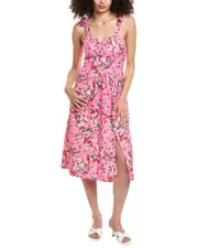 Colette Rose Tie Shoulder Midi Dress
