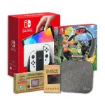 SWITCH OLED 款式主機(白色)+健身環+健身環收納包+保護貼+GAME & WATCH迷你復古掌機