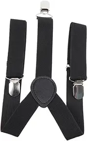 [SHERCHPRY] X Back Elastic Suspenders Boy Ties Academy Style Party Accessory Boys Bowtie Boys Tie Boy Suit Tie for Boys Elastic Bands Boys Suspenders and Bow Tie Child Adjustable Costumes, Black, Size 1