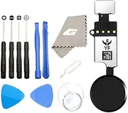 Latest Home Button for iPhone 7 7Plus 8 8Plus,GVKVGIH Home Button Touch ID Main Key Flex Cable Assembly with Repair Tools for iPhone 7 7P 8 8P (Version4.0 Black)