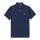 【RALPH LAUREN】RL POLO 經典刺繡小馬短袖POLO衫 上衣-麻花深藍色(百搭爆款/精選舒適/平輸品)