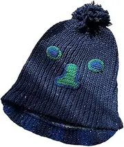 [SKUZA] Knitted Hat,Beanie Hats for Men/Women Earflap Skullcap Beanie Crochet Trapper Pom Poms Hat Knit Hat Winter Cap for Cycling Windproof Autumn