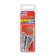 Zenith 10G x 45mm Galvanised Countersunk Ribbed Head Metal Screws - 12 Pack