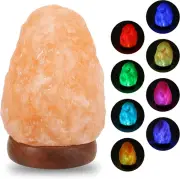 USB Himalayan Salt Lamp with 7 Colors Changing, Natural Salt Rock Night Lamp Min