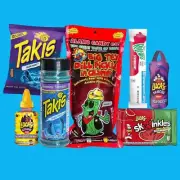 TikTok BigTex Alamo Chamoy Pickle Kit With Big Size 13 Oz Blu Takis Powder