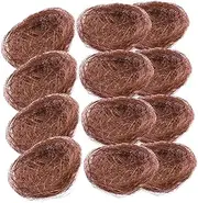 TOYANDONA 16Pcs Decorative Bird Nest Tray Rustic Style Fake Bird Eggs Nest Ornaments for Home Decor Photography Props