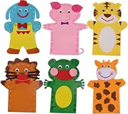 COHEALI 1 Set 6Pcs DIY Hand Puppet Kit Creative Educational Puppets for Early Learning and Craft Activities Fun Present for Birthdays and Christmas