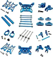 EHJRE DIY Metal Parts Set for RC Cars, Upgrade Kit for Model 1/10 10208 V1 V2, Blue