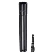 1/2" Drive 24mm 6-Point Socket 8" Length + 1/2" to 1/4" Adapter Phosphate Coated