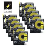 10PK Fits for DYMO Rhino IND 1805444 Heat Shrink Tube Label Tape Maker 24mmx1.5m