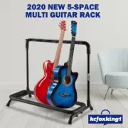 Melodic Guitar Rack 5 Metal Guitar Stand Tidy Display Storage Black Giutar Stand