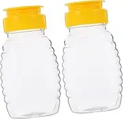 MOTHNUR 2pcs Honey Bottle Honey Bucket Squeeze Honey Dispenser Squeeze Bottles Empty Squeeze Bottle Honey Containers Squeeze Ketchup Bottles Squeeze Jars for Honey