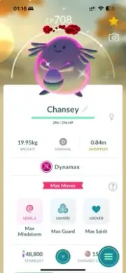 Shiny Dynamax Chansey - MlNl P T C - Read Description