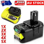 18V 9Ah 6Ah For Ryobi One+ Plus P108 P109 Li-ion Battery RB18L50 / P117 Charger