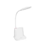Multifunctional Touch Desk Lamp Student Desktop Eye Protection Desk Lamp with Pen Holder Suitable for Office Bedroom-White