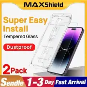 2x Tempered Glass Screen Protector For iPhone 16 16e 15 14 Pro Max 13 12 11 XR