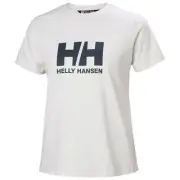 Helly Hansen Logo T-Shirt 2.0 Women's Shirt, Nimbus Cloud Melange, Small