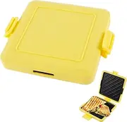 Microwave Toastie Sandwich Maker, Silicone Microwaveable Cookware Wireless Toastie Maker, Heatwave Technology Sandwich Toaster, Nonstick Plate Sandwich Maker for Cooking Crispy Sandwiches (yellow)