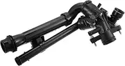 Engine Coolant Thermostat Housing, for Mercedes-Benz, Plastic, Black