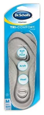 2 Pack Dr. Scholl’s Comfort Tri-Comfort Insoles for Men Size 8-12 1 Pair Each