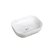 505*400*140mm Gloss Carrara Ceramic Marble Rectangle Above Counter Art Basin