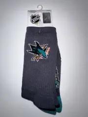 San Jose Sharks Shark Socks Hockey Adult Large NWT