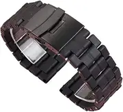 YCBFGAZATK 23MM Plastic Fiber Strap Strap Fit For Luminox Men's Military Watch 3051 3160 3080 6402 Sports Strap(Black-Black)