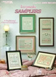 Keepsake Samplers 9 Traditional Charted Cross Stitch Leaflet Arts 280 NOS