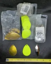 Cabela’s Colorado / Willow Fishing Lure Spinner Blades Blanks Lot Yellow Copper