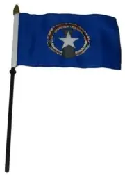 Northern Marianas Country 4"x6" Flag Desk Set Table Wooden Stick Staff