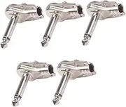 JOINPAYA 5PCS Effect Pedal Connector Cables Silver Instrument Adapters for Electric Guitar Pedal Board for Guitarists to Maintain Tidy Setup and Replace Old Connectors