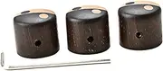 Kisangel 3pcs Real Wood Guitar Volume Knobs Rosewood Maple Copper Eye Volume Control Knobs for Electric Bass