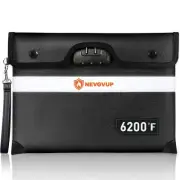 5200f Upgraded Fireproof Money Bag With Lock Fireproof Bag For A5 Documents W. Z