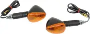 K&S Black/Amber Triangular Incandescent Turn Signals 2-Pack (25-8400)